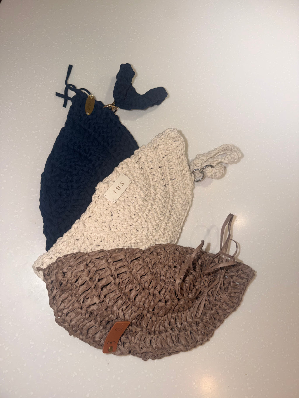 Raffia Moon Clutch