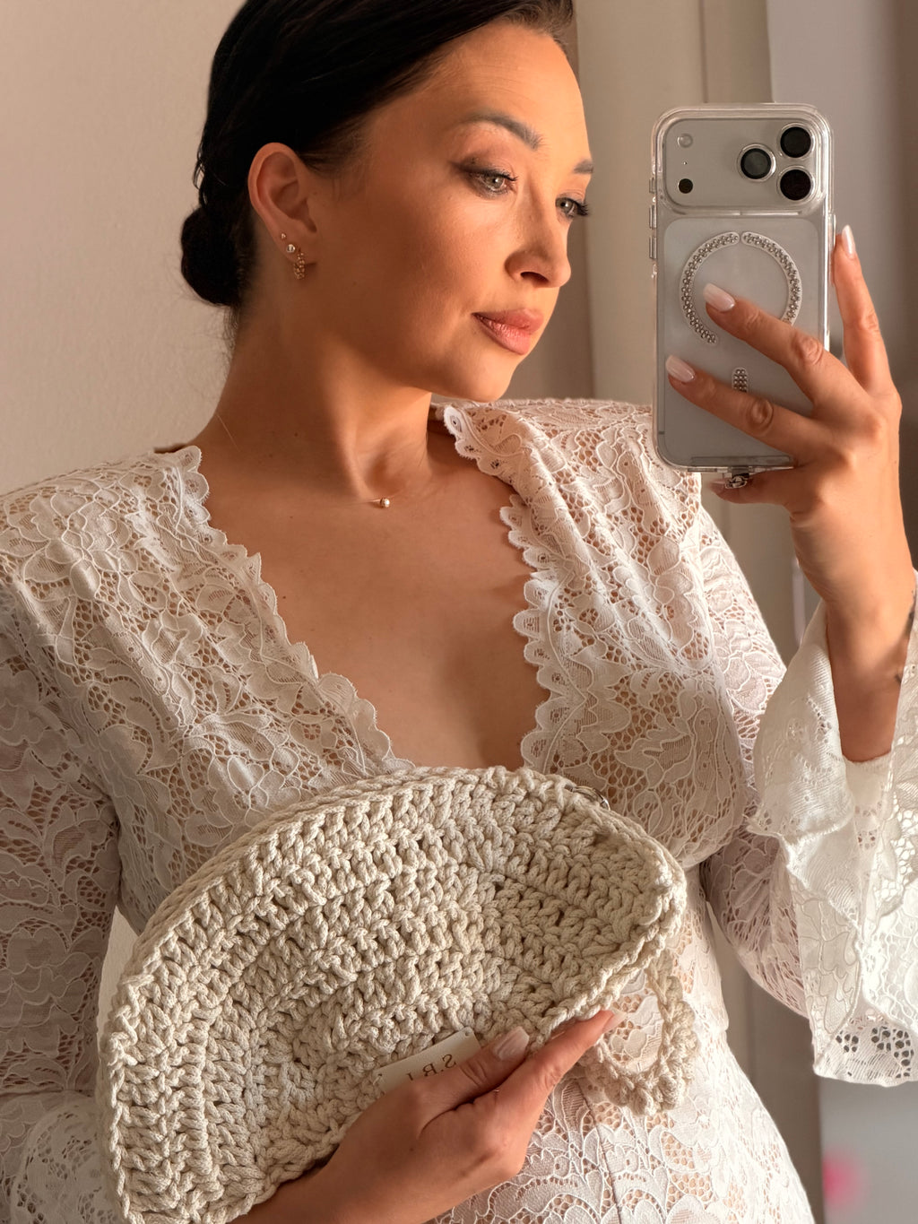 Ivory Moon Clutch /